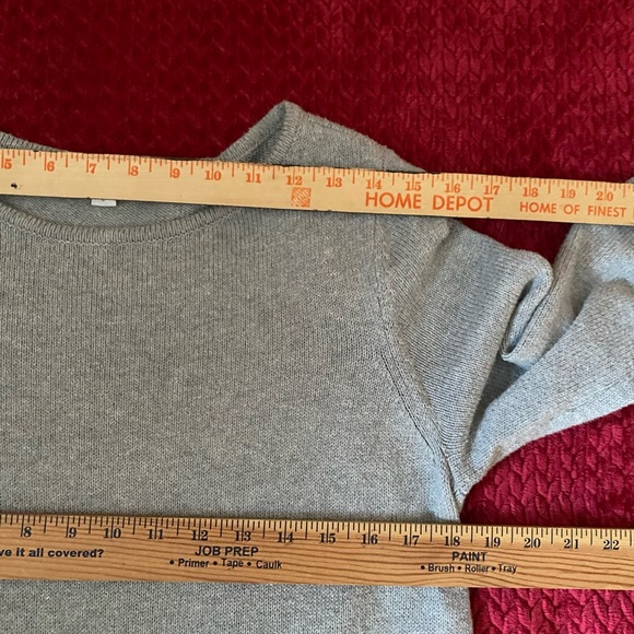 J Jill Pure Jill Cotton Wool Pullover Tunic Sweater Boat Neck Pockets Gray, S - Picture 7 of 12